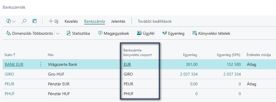 Bankszámlák