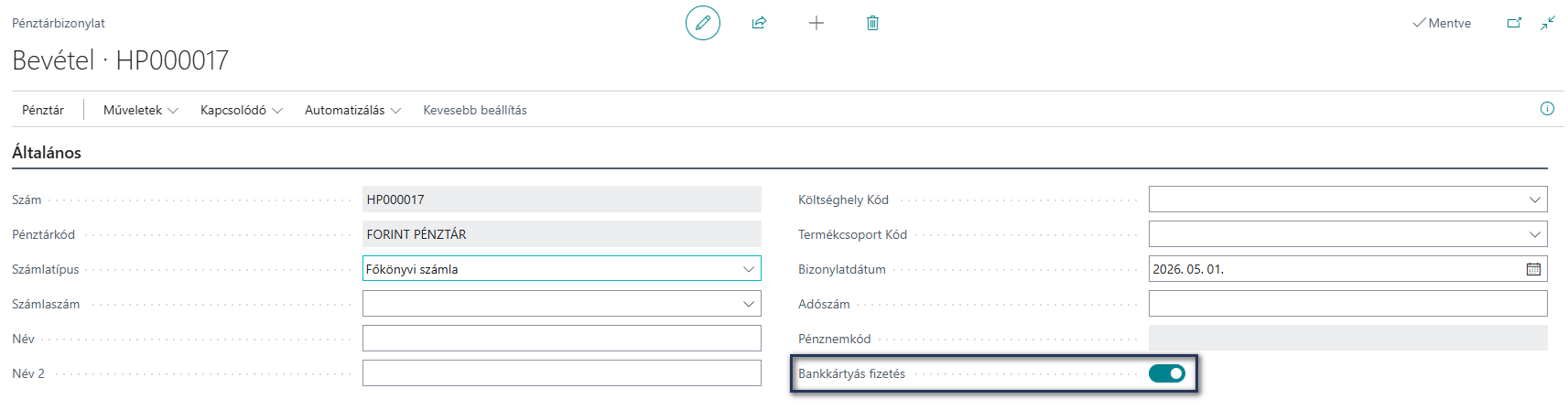 Pénztárbizonylat