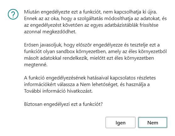 Felugró figyelmeztető üzenet