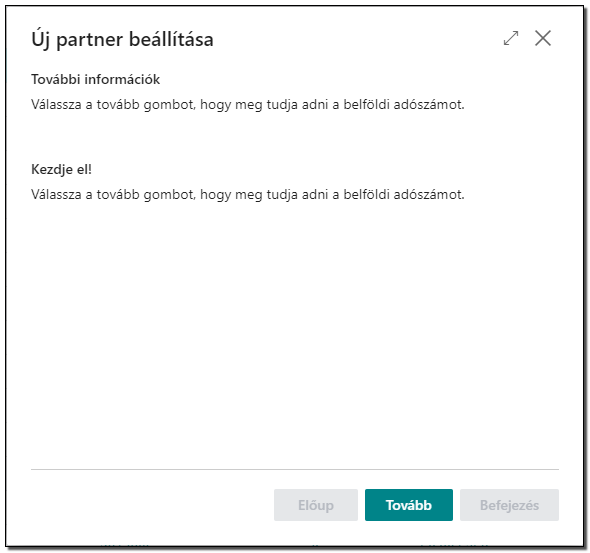 Új partner felvétele