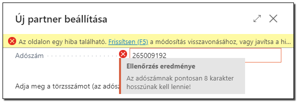 Adószám ellenörzés