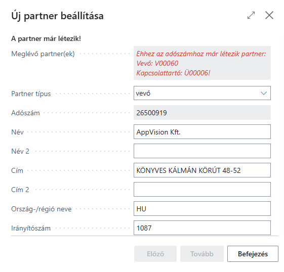 Új partner