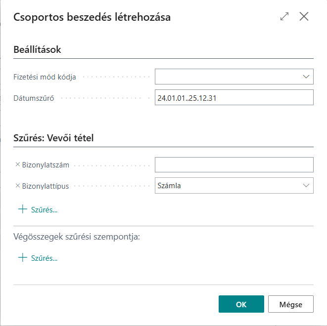 Tételek kigyűjtése