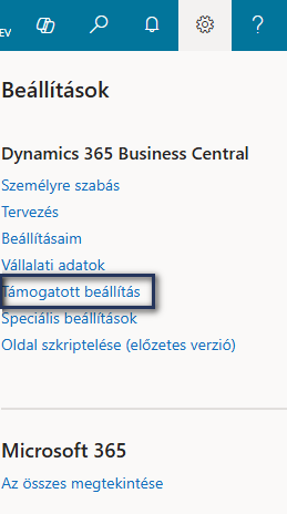 Támogatott beállítás