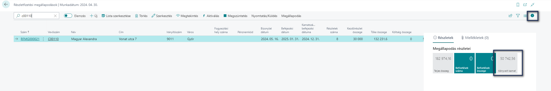 Részletfizetési megállapodás