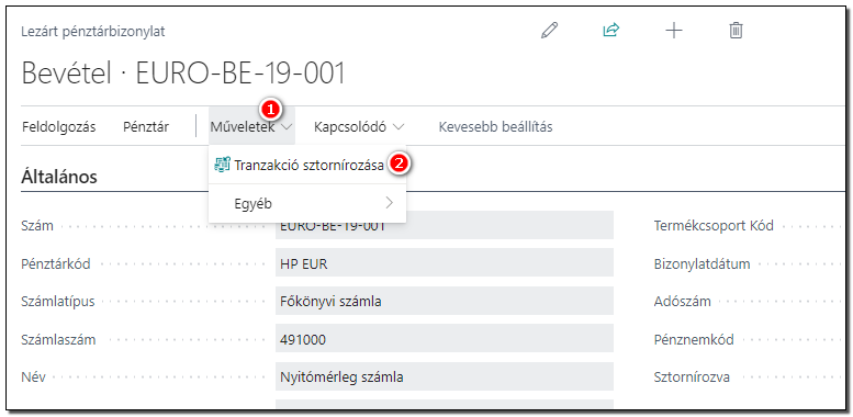Lezárt pénztárbizonylat