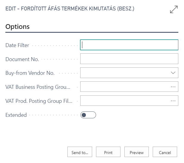 Fordított áfás termékek - kimutatás