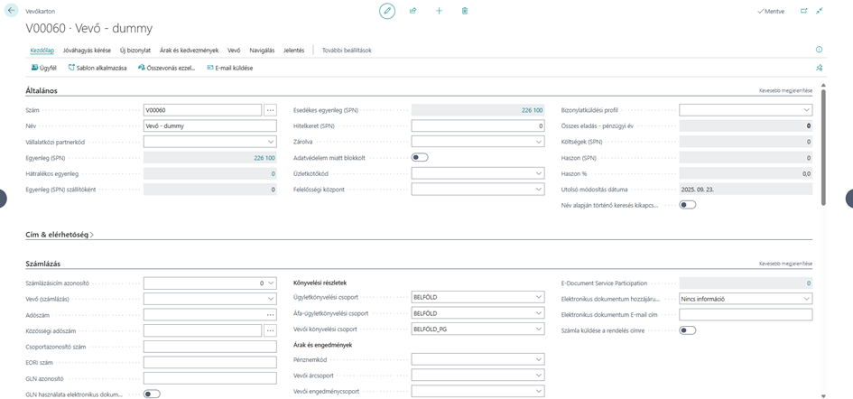 Technikai vevő létrehozása