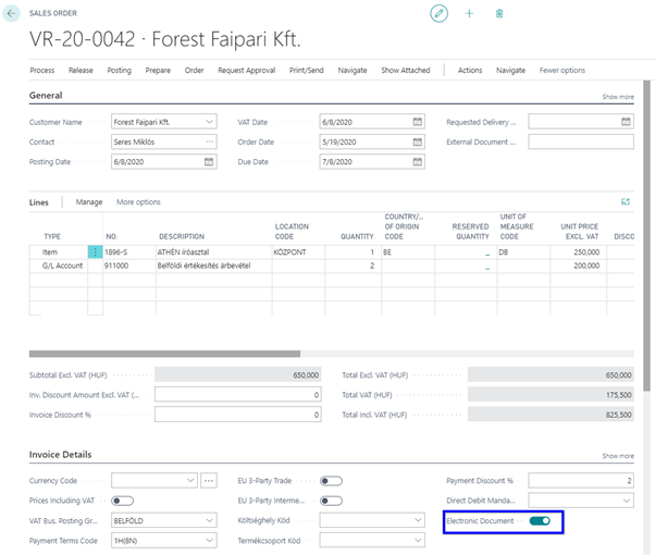 Eladási rendelés karton